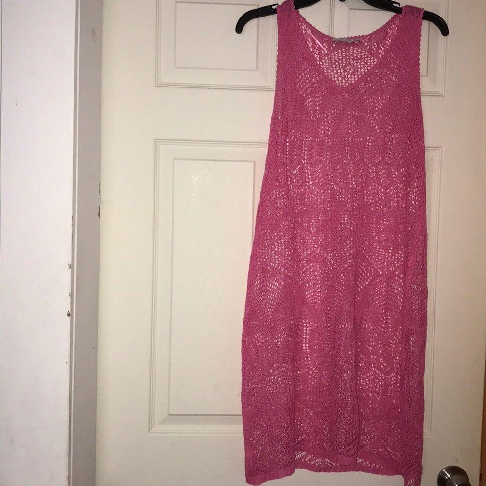 Pink beach cover up